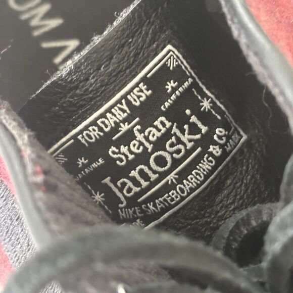 Nike x Pendleton Mens Black/Red 10.5 SB Zoom Air Stefan Janoski Leather Sneakers - Picture 10 of 15